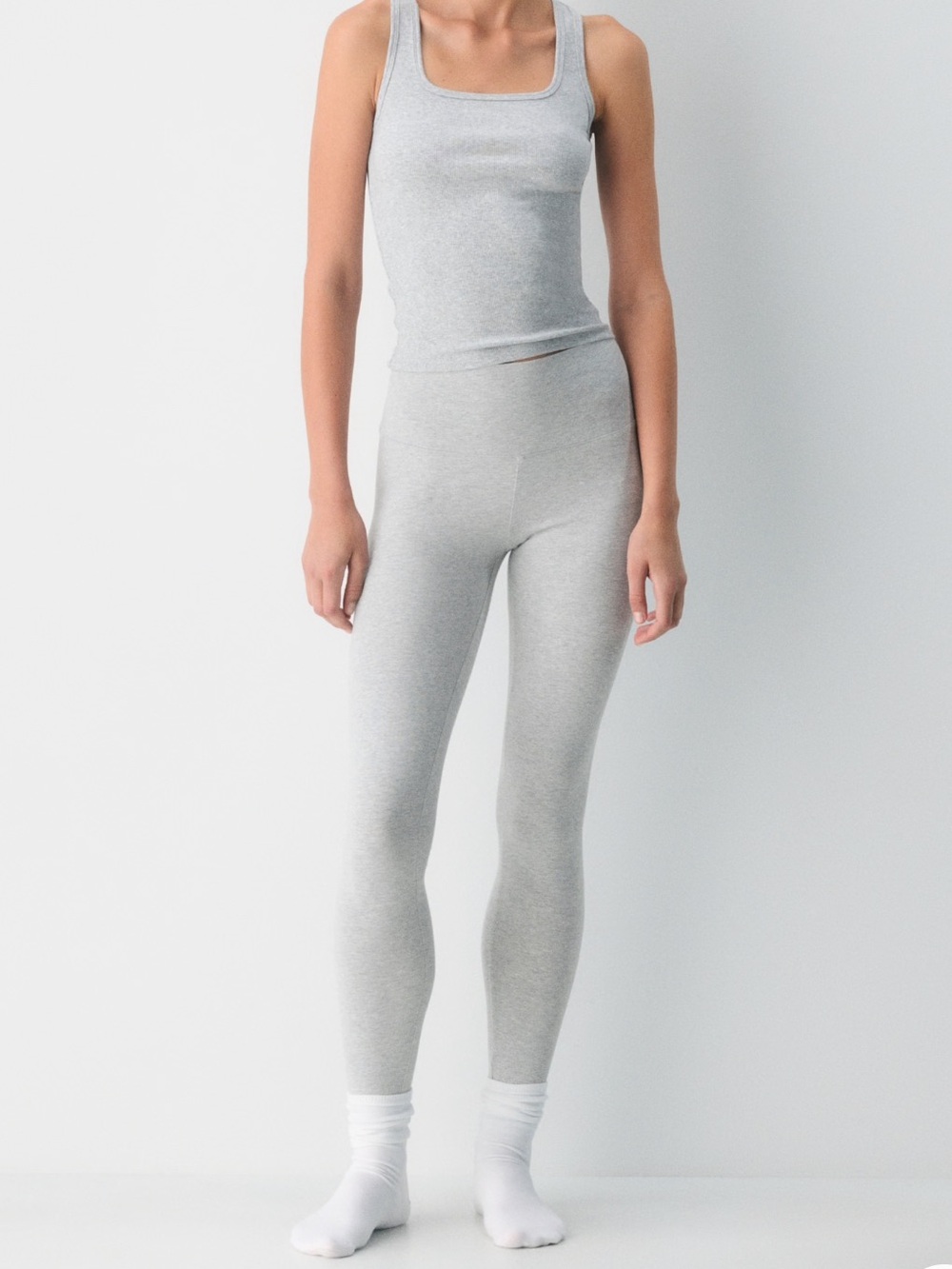 Aritzia Homestretch Heather Chrome Leggings